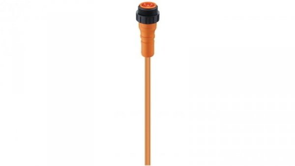 Kabel zasilający jednostronnie zakończony 7/8 męskie proste 3-pin(2+PE) pomarańczowa obudowa 230 V AC/DC 12 A PVC RS 30-01/2 M