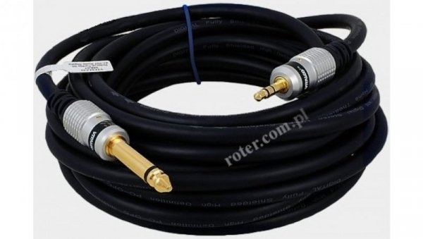 Kabel cyfrowy Przyłącze wtyk Jack 3,5 stereo / wtyk Jack 6,3 mono digital MK67 /5m/