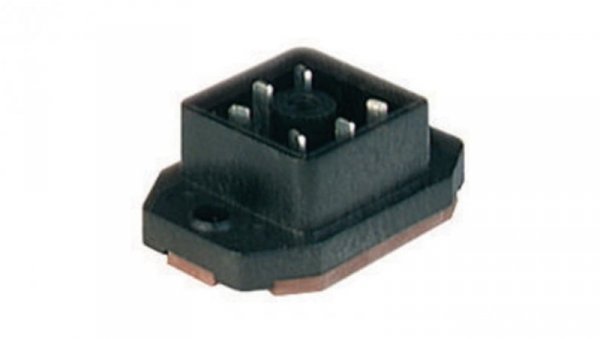 złącze zasilające panelowe męski montaż tylny PCB piny (5+ PE) 230 V AC/DC 6A GO 51 FAV M