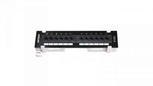 Patch Panel naścienny Cat6 UTP 12x RJ45