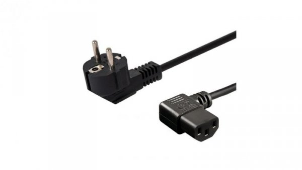 Kabel SAVIO CL-115 (C13 / IEC C13 / IEC 320 C13 M - Schuko M 1,2m kolor czarny)