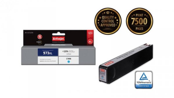 Tusz Activejet AH-973CRX (zamiennik HP 973XL F6T81AE Premium 105 ml niebieski)