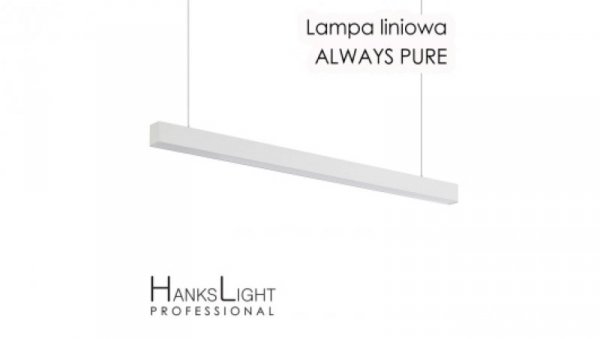 Lampa LED HanksLight,white,liniowa,alu,zwiesz,1200mm,down36W,4000K L4702110 (always pure)
