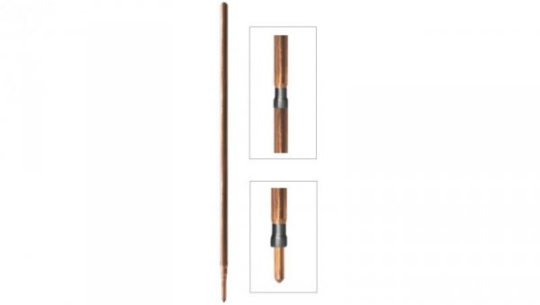 Uziom kuty pomiedziowany / miedziowany St/Cu powłoka 250um Cu 14,2mm1,5m C0000175