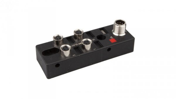Rozdzielacz 27x88x31mm 4 x M8 3-pinowy 10-30V DC M12 8-pinowy wyświetlacz LED IP67 VK001101