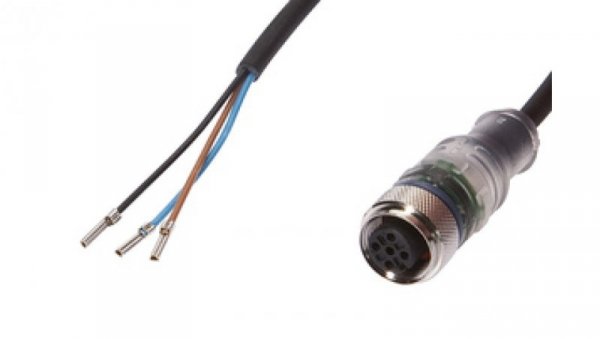 Złącze do samokonfekcjonowania M12 proste żeńskie 3-pin końcówka niezarobiona 3x0,34mm² PUR IP67 wyświetlacz LED VK200225