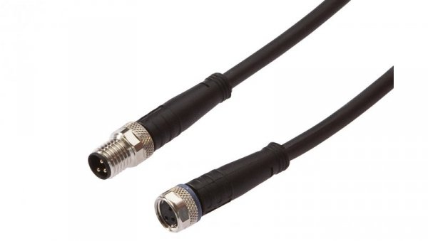 Złącze do samokonfekcjonowania M8 proste żeńskie 3-pinowe M8 męskie proste 3-pinowe 3x0.34mm² PUR VK250F74
