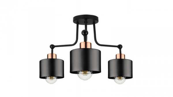 Lampa LOFT ABI-G P2 3xE27 plafon czarno złota