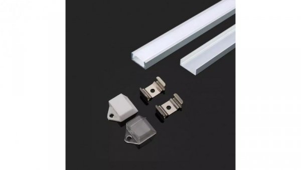 Profil nawierzchniowy aluminiowy Mleczny do taśm LED 2000x16x7mm 3370