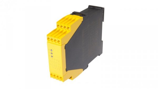 Akcesoria optyczne przekaźnik bezpieczeństwa 90x118x22mm 1xNC 3xNO Dwukanałowy 24V DC złącza śrubowe AO000299