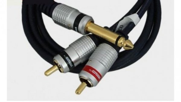 Kabel audio wt.Jack 6,3 mono/2xwt.RCA MK80 8m