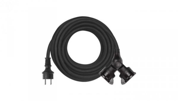 Przedłużacz 2 gniazda 15m 3× 15mm guma P0602