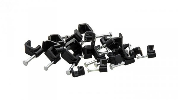 Uchwyt kabla płaskiego flop KNP-10 czarny UV /opakowanie 100szt/