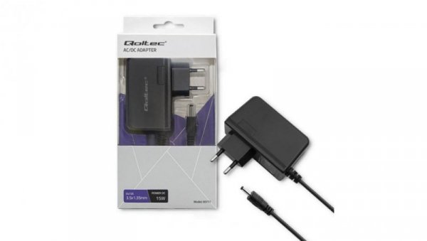 Qoltec Zasilacz wtyczkowy 15W 5V 3A 3.5*1.35