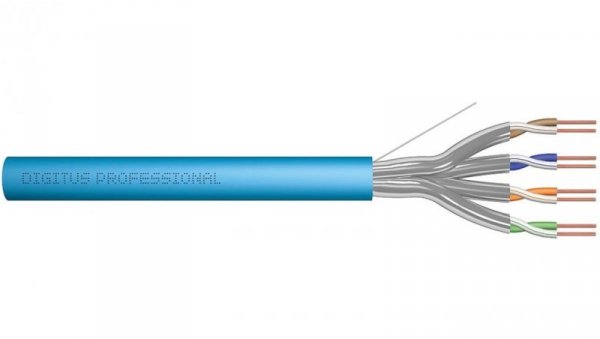 Kabel teleinformatyczny U/FTP kat.6a 4x2xAWG23 LSOH drut niebieski Dca DK-1624-A-VH-05 /50m/