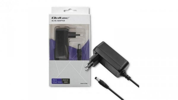 Qoltec Zasilacz wtyczkowy 30W 15V 2A 5.5*2.1