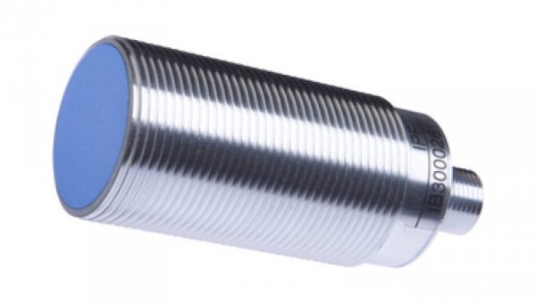 Czujnik indukcyjny M30x1.5 dł: 74mm zabudowany Sn: 0-20mm 15-30V DC 0-10V/4-20mA złącze M12 IP67 IB300026