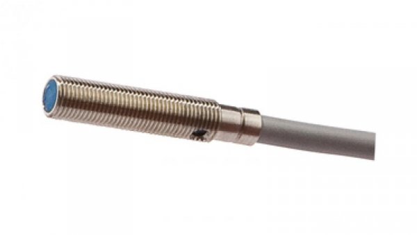 Czujnik indukcyjny M5x0.5 dł: 25mm quasi-zabudowany Sn: 2,5mm 10-30V DC PNP NO złącze kablowe M8 0,3m PUR IP67 IB05C362