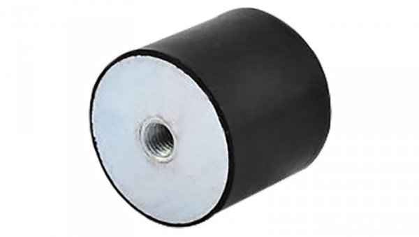 Nóżka z gwintem, M10, Ø 50mm, materiał: Guma naturalna 60Shore A, RS PRO
