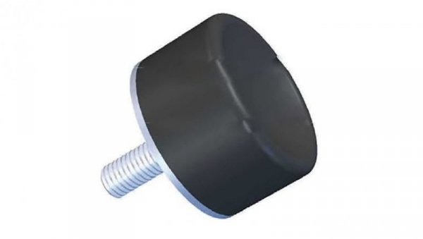 Nóżka z gwintem, M10, Ø 75mm, materiał: Guma naturalna 45Shore A, RS PRO