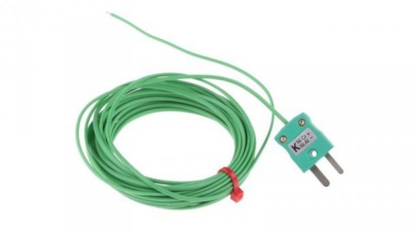 Termopara typ K do +250C 5m kabel 5m, Teflon PFA EN 60584-3:2008, IEC 584-3