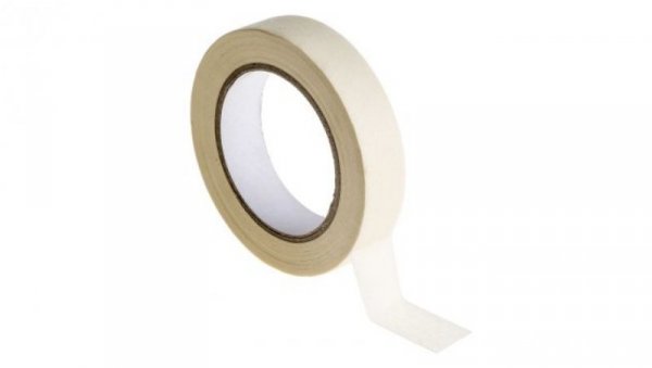 Taśma maskująca, 50m x 25mm x 0.11mm, kolor: Biały, RS PRO