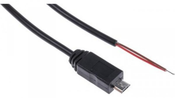 Kabel USB, dł. 1.8m, kolor: Czarny
