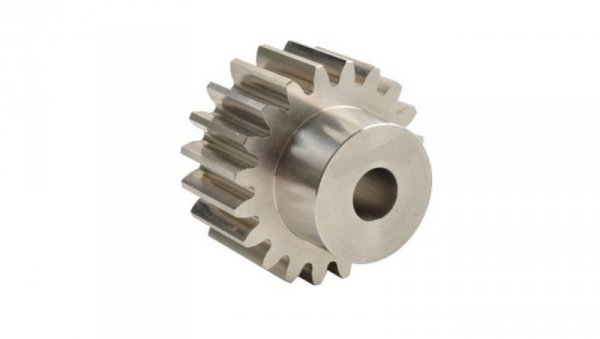 Koło zębate walcowe, moduł: 1, l.zębów: 18, śr. piasty: 15mm, śr. otworu: 8mm, Stal