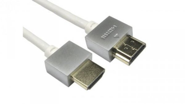 Zespół cyfrowych kabli wideo i monitorowych 1m Wtyk HDMI to Wtyk HDMI Biały