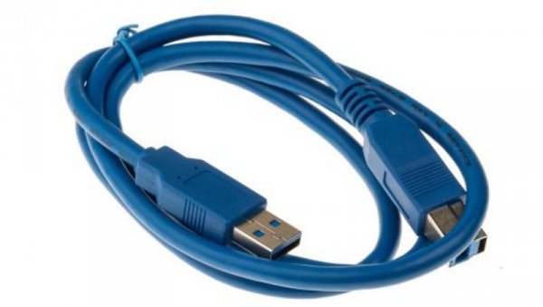 Kabel USB, dł. 1m, kolor: Niebieski