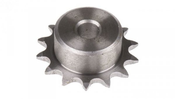 Koło łańcuchowe drabinkowe, 14 zębów, 05B-1, Pilot, śr otworu: 12mm, śr toczna: 42.8mm, Stal