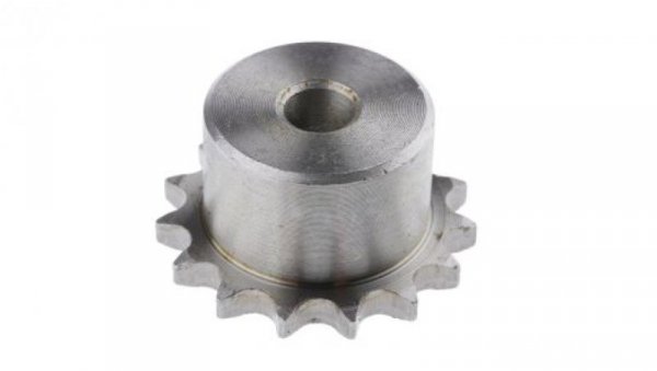 Koło łańcuchowe drabinkowe, 15 zębów, 06B-1, Pilot, śr otworu: 10mm, śr toczna: 45.81mm, Stal