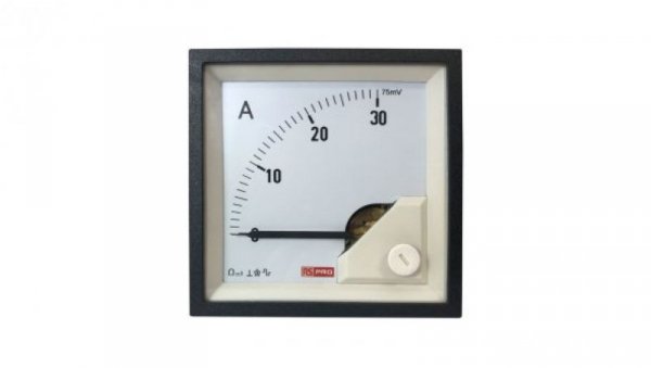 Amperomierz analogowy panelowy DC -10C do +65C RS PRO
