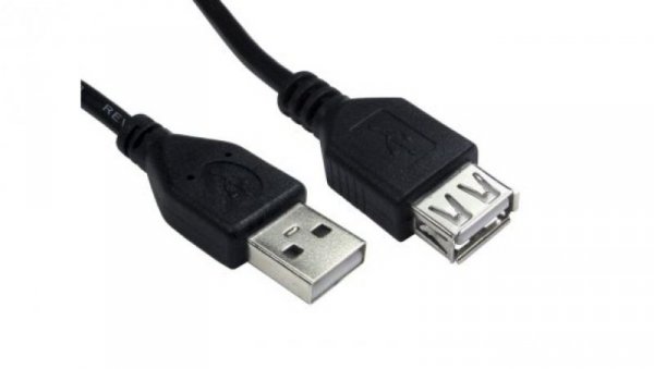 Kabel USB, dł. 0.5m, kolor: Czarny