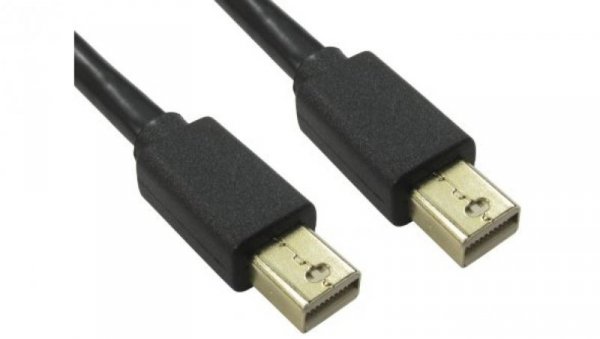 Kabel DisplayPort 1m Męskie Mini DisplayPort to Męski kabel DisplayPort Czarny