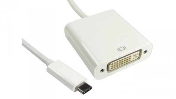 Kabel adaptera, 1080p, do wyświetlaczy: 1, USB C, DVI