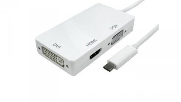 Adapter, do wyświetlaczy: 1, USB C, USB 3.1, DVI, HDMI, VGA