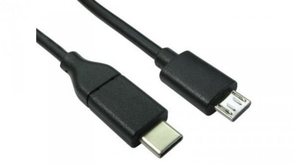 Kabel USB, dł. 2m, kolor: Czarny