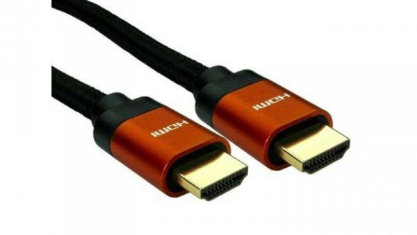 1m 8K HDMI M-M 28awg Copper/Orange Alumi