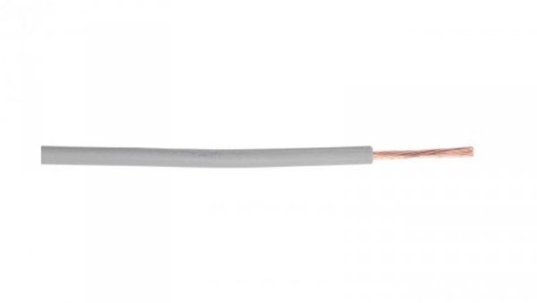 Przewód jednożyłowy linkowy, 1 mm², 17 AWG, PVC, 300/500 V, Szary, dł. 100m, RS PRO