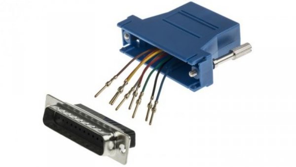Adapter do złączy RJ, 25-stykowe D-sub męskie, RJ45 żeńskie
