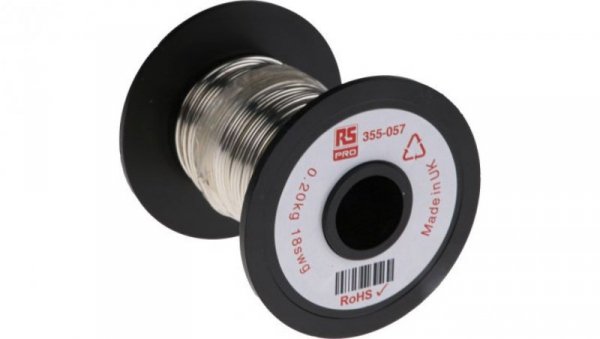 Przewód miedziany, Jednordzeniowy, 17 AWG, 1,1 mm², dł.: 20.2m