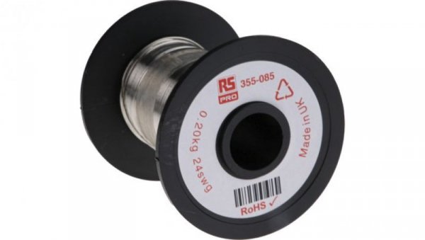 Przewód miedziany, Jednordzeniowy, 24 AWG, 0,2 mm², dł.: 91.3m