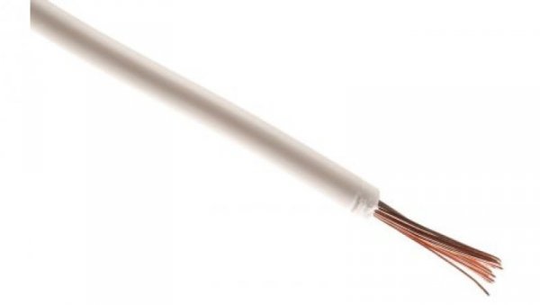 Przewód jednożyłowy linkowy, 2491X, 0,75 mm², 24/0,2 mm, 18 AWG, PVC, 500 V, Biały, dł. 100m, RS PRO