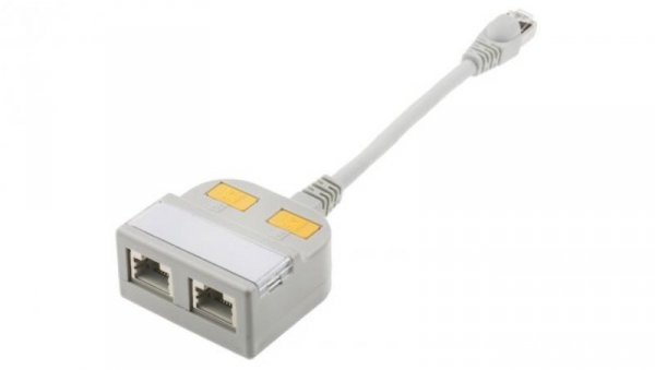 Adapter do złączy RJ, Cat5, 2 portów Ekranowane, RJ45, 150 mm