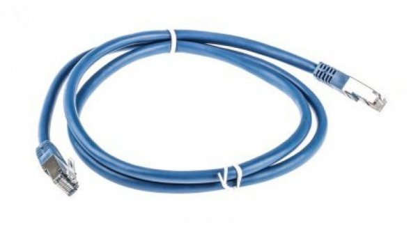 Kabel kategorii 6, Niebieski, Wtyk RJ45/męski RJ45dł.: 1m, mat. koszulki: PVC