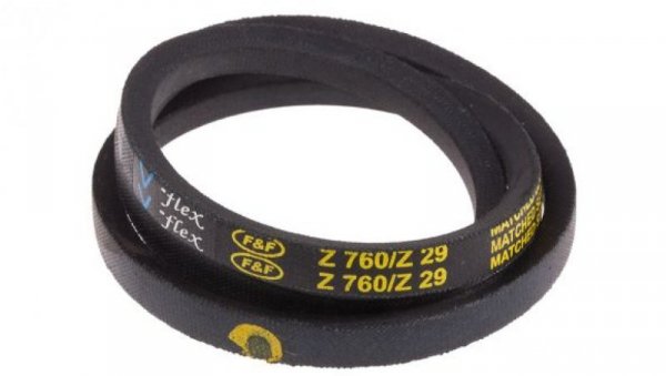 Pas napędowy, profil Z, materiał: PET, guma, 10mm x 6mm x 730mm, RS PRO