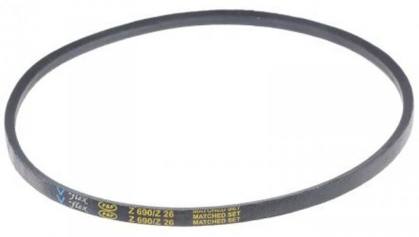 Pas napędowy, profil Z, materiał: PET, guma, 10mm x 6mm x 660mm, RS PRO
