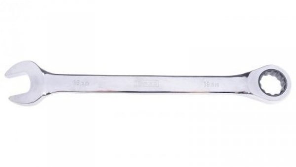 Uniwersalny klucz zapadkowy, roz. 19 mm, dł. 250 mm, materiał: Stal chromowo-wanadowa, RS PRO