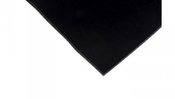Arkusz gumy, Czarny, 1.5g/cm³, 1m x 600mm x 3mm, RS PRO